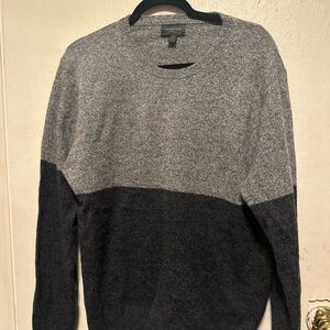 Magaschoni Two-Tone Gray and Black Crewneck Sweater